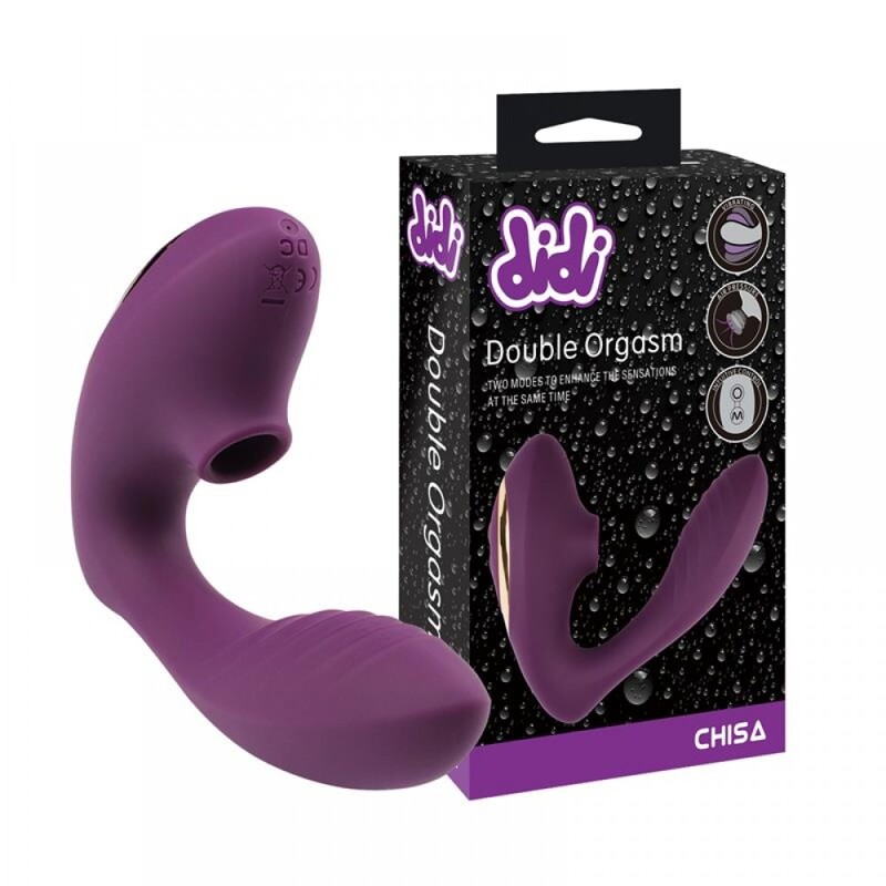 Вакуумний вібратор для пар Chisa Didi Double Orgasm, фіолетовий