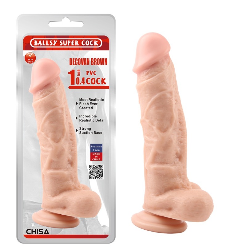 Фалоімітатор з яєчками на присосці Chisa Ballsy Super Cock, тілесний