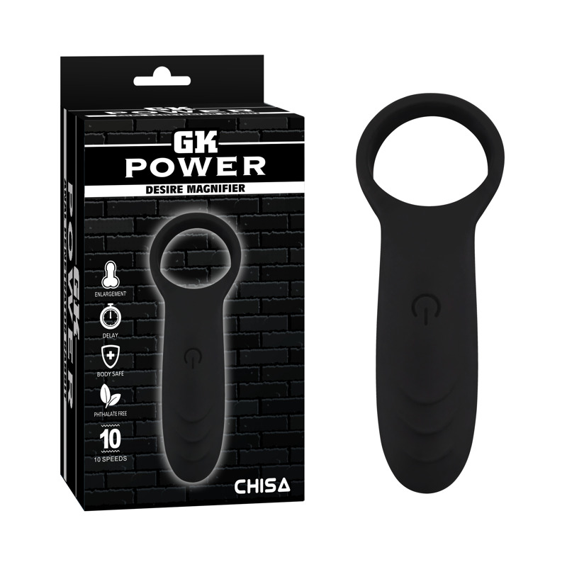 Кільце ерекційне з кліторальною вібростимуляцією CHISA GK Power Desire Magnifier, чорне