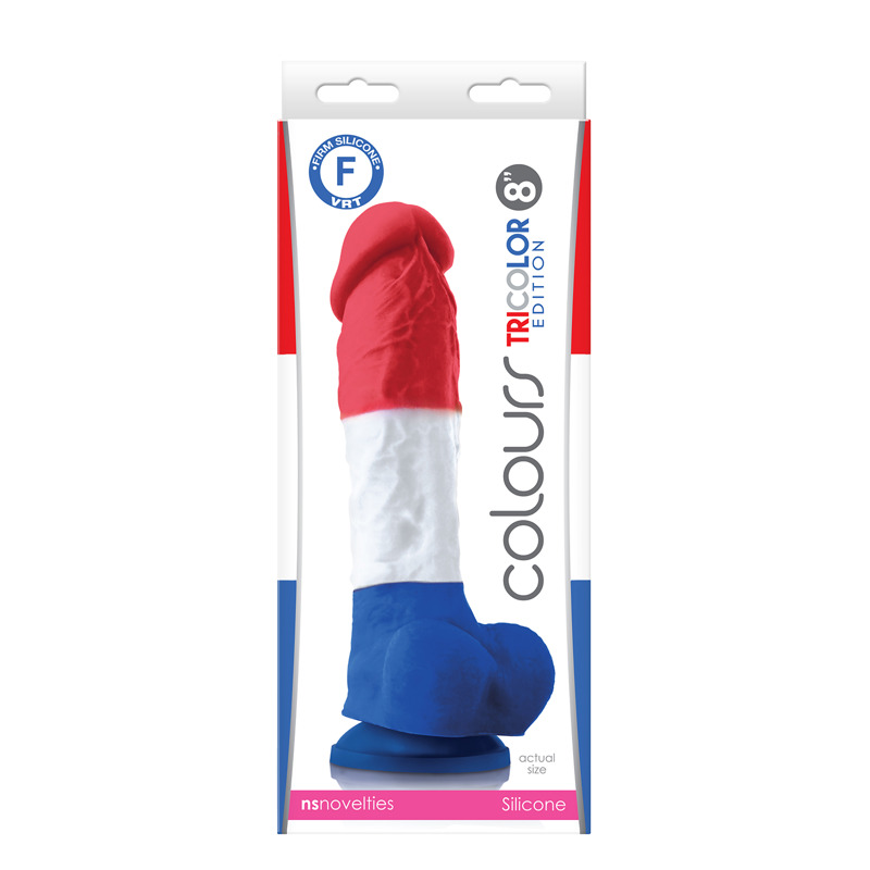 Фаллоимитатор силикон NS Novelties COLOURS PLEASURES TRICOLOR 8