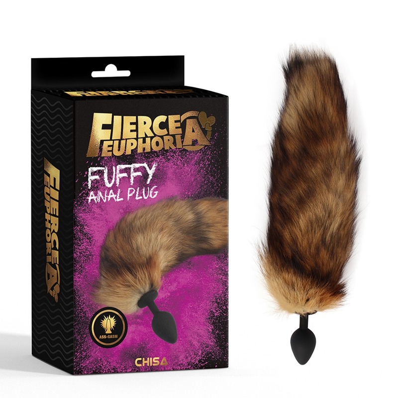 Анальная пробка Chisa Fierce Euphoria Fuffy anal plug с хвостом