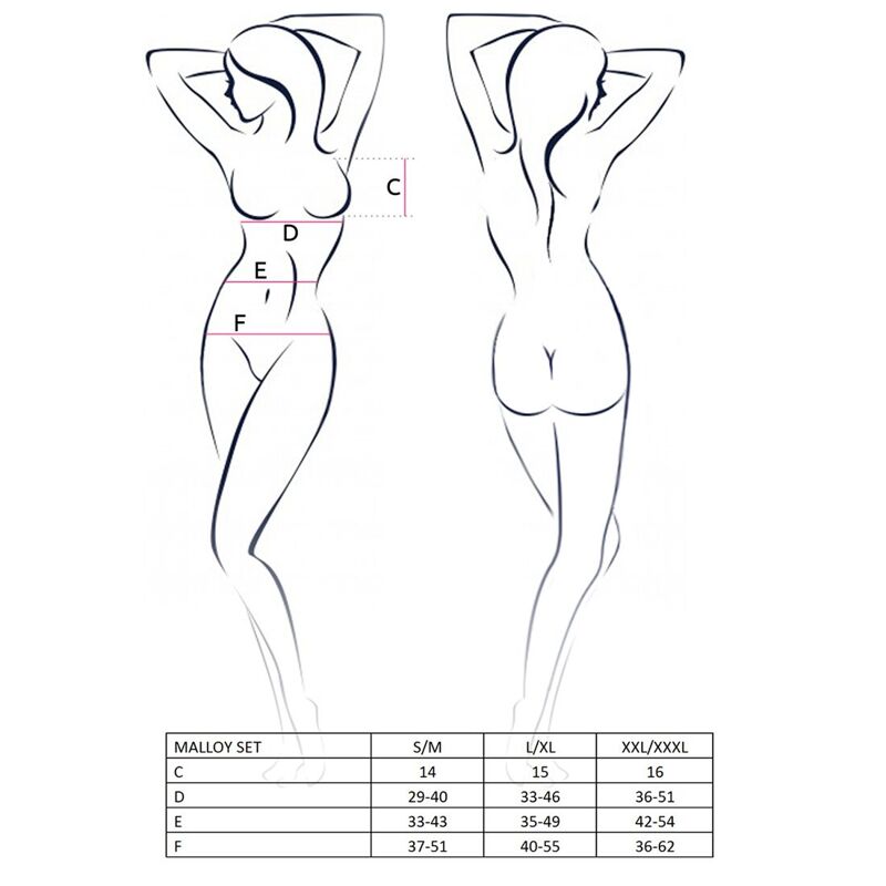 Костюм зайки Passion MALLOY SET XXL/XXXL, трусики, топик и ушки