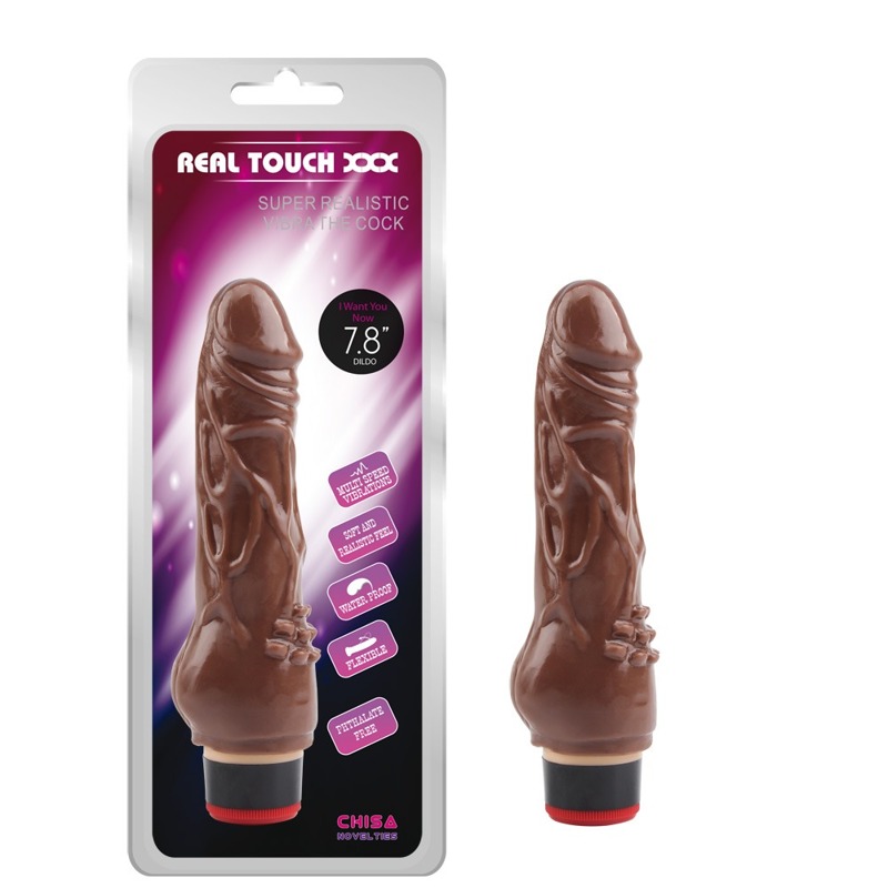 Класичний вібратор Chisa Real Touch XXX коричневий