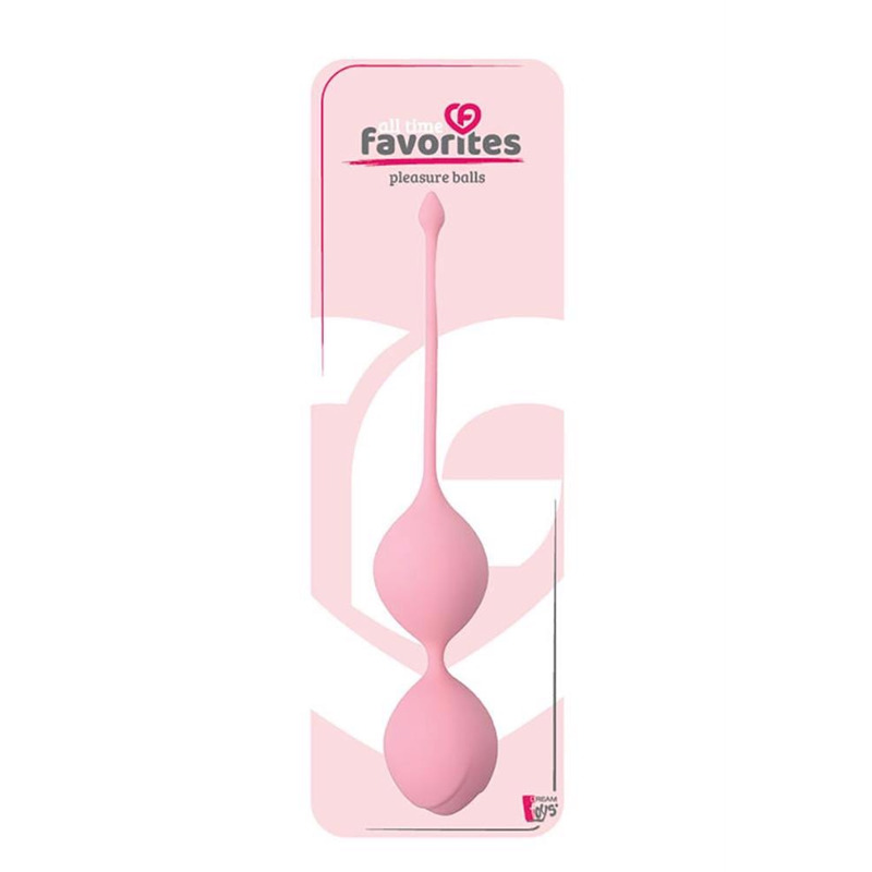 Вагинальные шарики DreamToys ALL TIME FAVORITES 90 гр. со смещенным центром тяжести, розовые