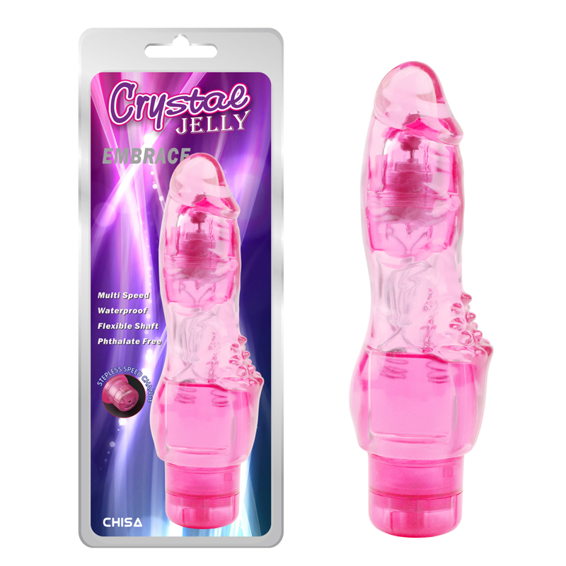 Вібратор Chisa Crystal Jelly Embrace з рельєфом в області клітора для додаткової стимуляції Вібратор Chisa Crystal Jelly Embrace з рельєфом в області клітора для додаткової стимуляції