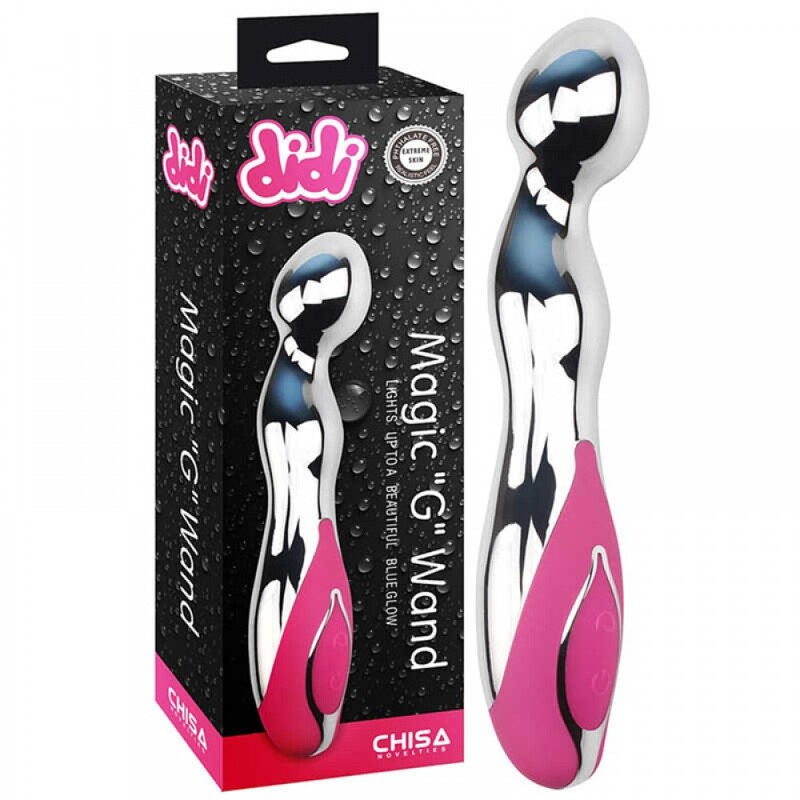 Вібромасажер для точки G CHISA DiDi Magic G Wand з підсвічуванням, рожевий Вібромасажер для точки G CHISA DiDi Magic G Wand з підсвічуванням, рожевий