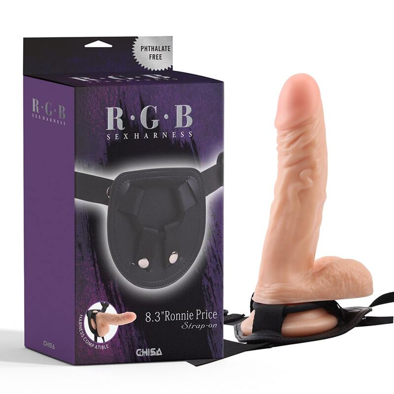 Страпон на ременях з кільцевим кріпленням Chisa R.G.B Ronnie Price з реалістичним фалоімітатором