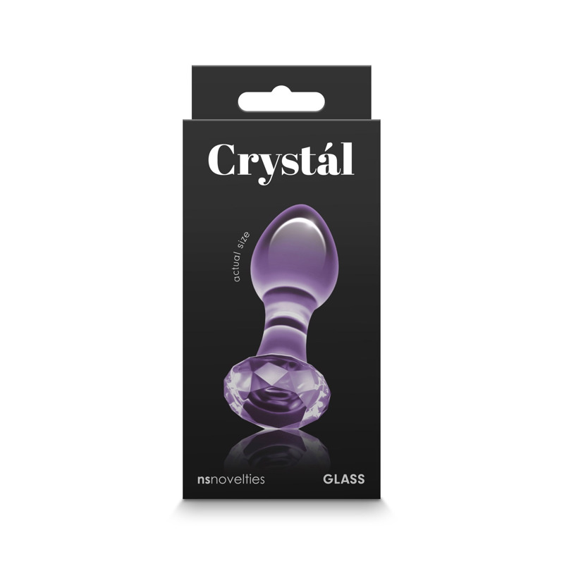 Анальная стеклянная пробка NS Novelties Crystal, фиолетовая