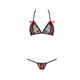 Комплект белья Passion MELISSA BIKINI S/M, black, лиф со шнуровкой и трусики стринги