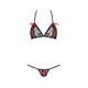 Комплект белья Passion MELISSA BIKINI XXL/XXXL, black, лиф со шнуровкой и трусики стринги