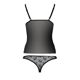 Комплект белья Passion MELISSA SET L/XL, black, лиф-сорочка со шнуровкой и трусики