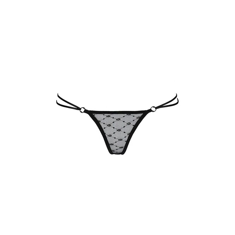 Трусики с завязочками по бокам Passion Exclusive ZITA THONG XXL/XXXL, black
