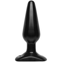 Анальная пробка Doc Johnson Smooth Classic Medium - Black, макс. диаметр 3,8см