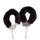 Поножи металлические с мехом DS Fetish Ankle Cuffs, черный