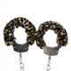 Поножи металл с мехом DS Fetish Metal, Leopard