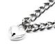 Ошейник c замком в виде сердца DS Fetish Heart, Silver