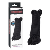 Веревка для бондажа и шибари Chisa Hi-Basic Mini Silk Rope Cotton черная, 10 м