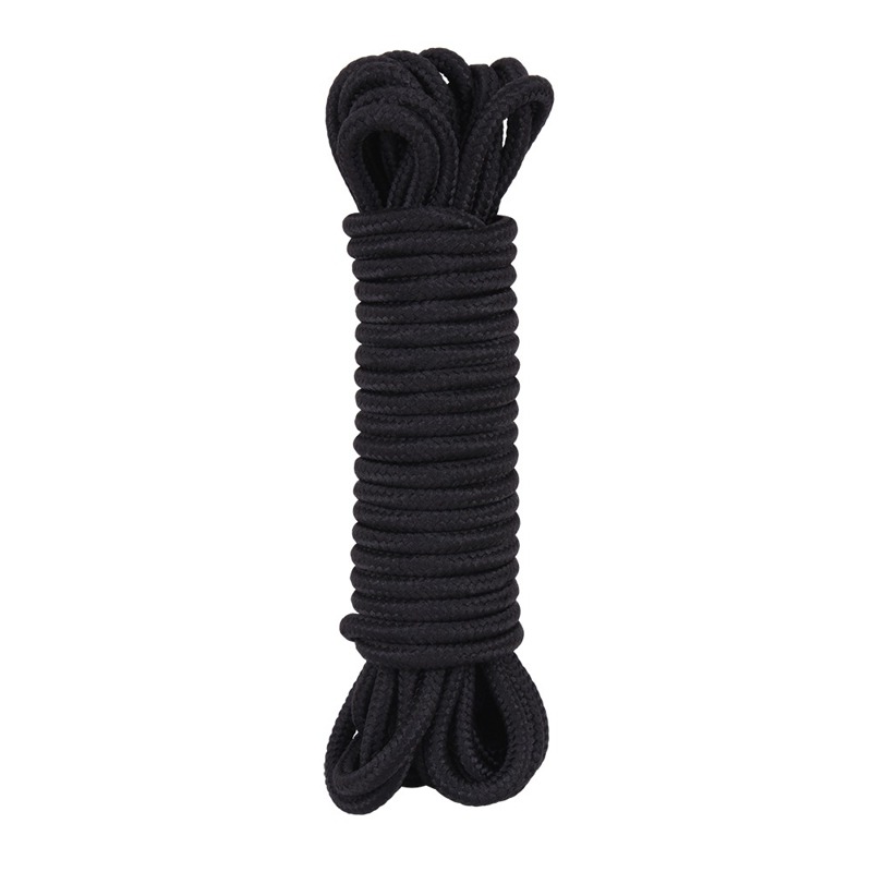 Веревка для бондажа и шибари Chisa Hi-Basic Mini Silk Rope Cotton черная, 10 м