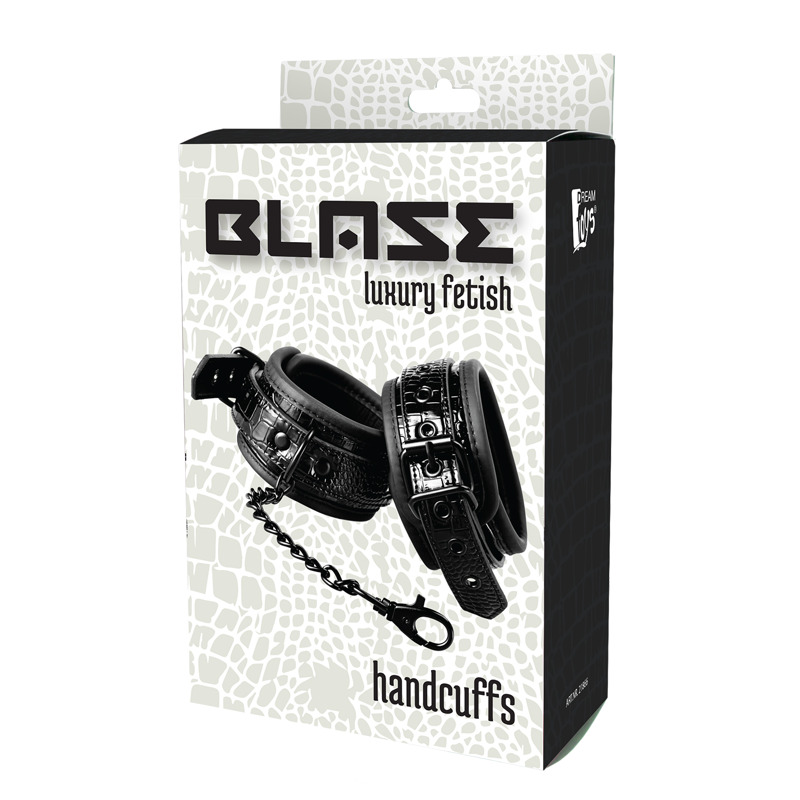 Наручники BLAZE LUXURY HANDCUFF CROCO BLACK