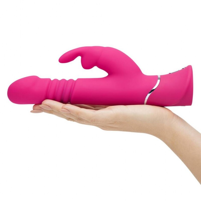 Вибратор кролик с поступательными движениями Happy Rabbit Thrusting Realistic