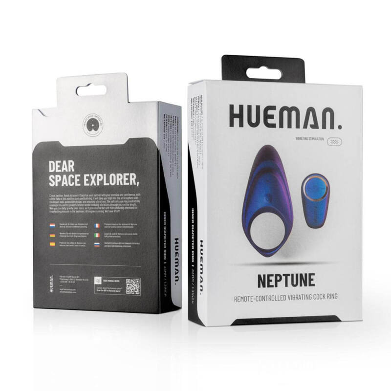 Эрекционное виброкольцо Hueman фиолетовое, 3.3 см