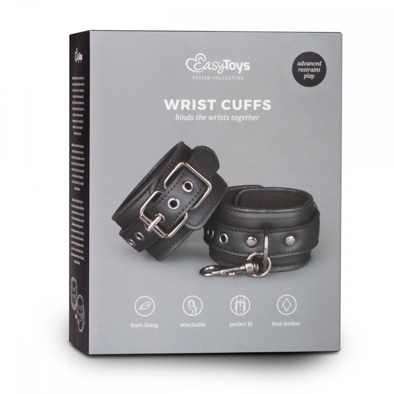 Наручники Easy Toys Faux Leather Handcuffs, черные