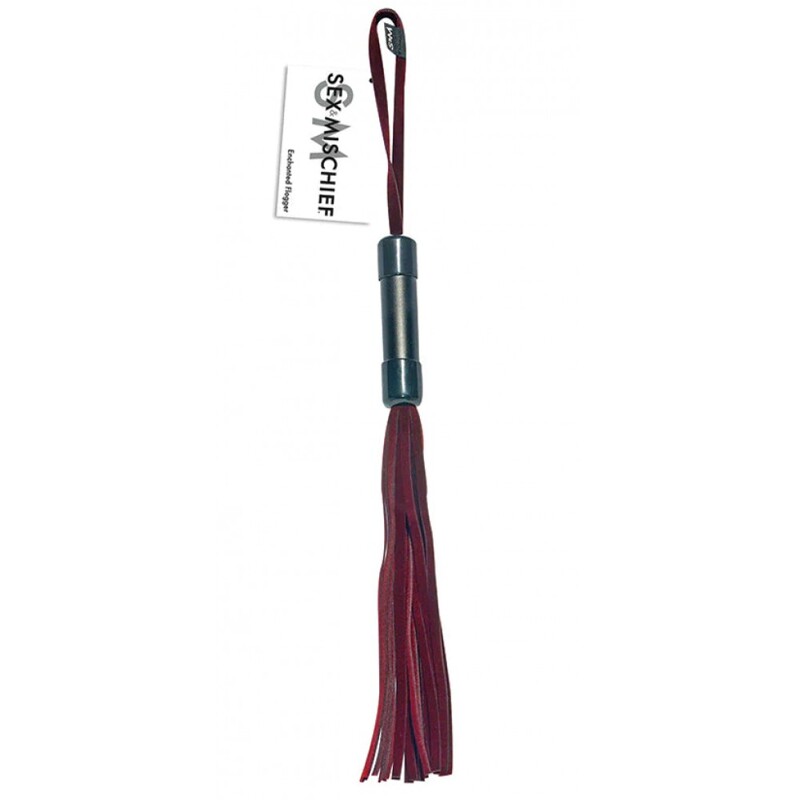 Плеть с петлей на рукояти Sex & Mischief бордовая, 33 см - Enchanted Flogger