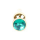 Анальная пробка с зеленым камнем Jewellery