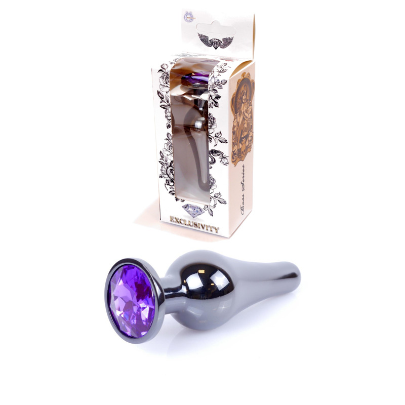 Анальный плаг с фиолетовым камнем Jewellery
