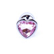 Анальная пробка с камнем Plug-Jewellery Silver Heart PLUG- Rose