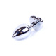 Анальная пробка с камнем Plug-Jewellery Silver Heart PLUG- Rose
