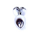 Анальная пробка с камнем Plug-Jewellery Silver Heart PLUG- Rose