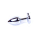 Анальная пробка с камнем Plug-Jewellery Silver Heart PLUG- Rose
