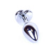 Анальная пробка с камнем Plug-Jewellery Silver Heart PLUG- Rose