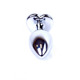 Анальная пробка Plug-Jewellery Silver Heart PLUG- Light Blue