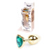 Анальная пробка S с зеленым камнем Boss of toys Jewellery