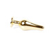Анальная пробка с розовым камнем Plug-Jewellery Gold BUTT PLUG- Pink