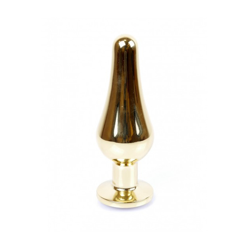 Анальная пробка с розовым камнем Plug-Jewellery Gold BUTT PLUG- Rose
