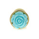 Анальная пробка с голубой розой Plug-Jewellery Gold PLUG ROSE- Light Blue
