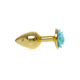 Анальная пробка с голубой розой Plug-Jewellery Gold PLUG ROSE- Light Blue