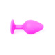 Анальная пробка с голубым кристаллом Plug-Jewellery Pink Silicon PLUG Medium- Light Blue Diamond