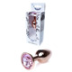Анальная пробка S с розовым камнем Boss of toys Jewellery