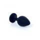 Анальная пробка черная с камнем Plug-Jewellery Black Silicon PLUG Medium- Pink Diamond
