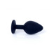 Анальная пробка черная с камнем Plug-Jewellery Black Silicon PLUG Medium- Pink Diamond