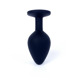 Анальная пробка черная с камнем Plug-Jewellery Black Silicon PLUG Medium- Pink Diamond