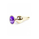 Анальная пробка с фиолетовым камнем Plug-Jewellery Gold BUTT PLUG- Purple