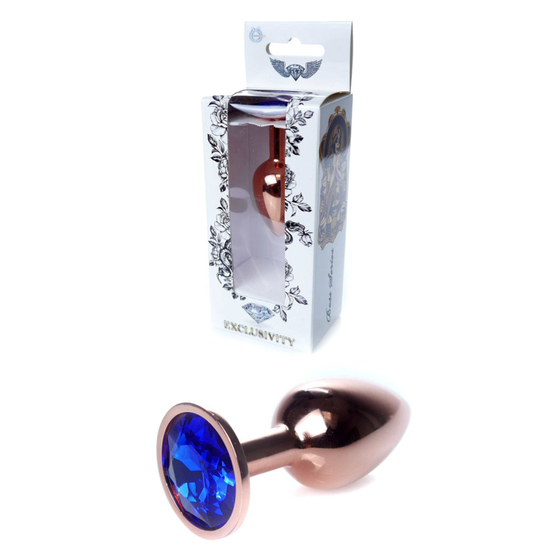Анальна пробка Plug-Jewellery Red Gold PLUG- Dark Blue