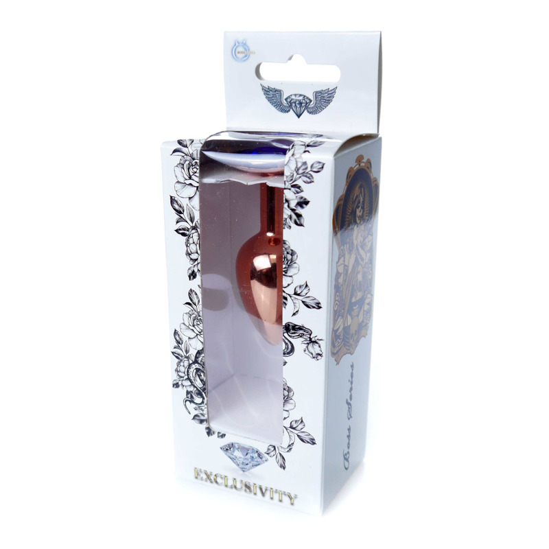 Анальна пробка Plug-Jewellery Red Gold PLUG- Dark Blue
