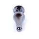 Анальная пробка из полированного алюминия с камнем Plug-Jewellery Dark Silver BUTT PLUG- Dark Blue