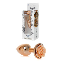 Анальная пробка с оранжевой розочкой Plug-Jewellery Red Gold PLUG ROSE- Peach Анальная пробка с оранжевой розочкой Plug-Jewellery Red Gold PLUG ROSE- Peach